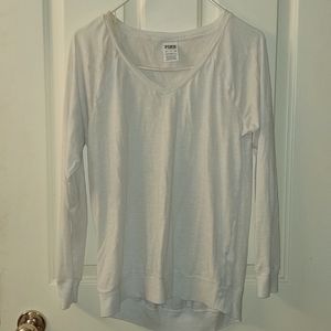 Victoria's Secret PINK White Sweatshirt XS